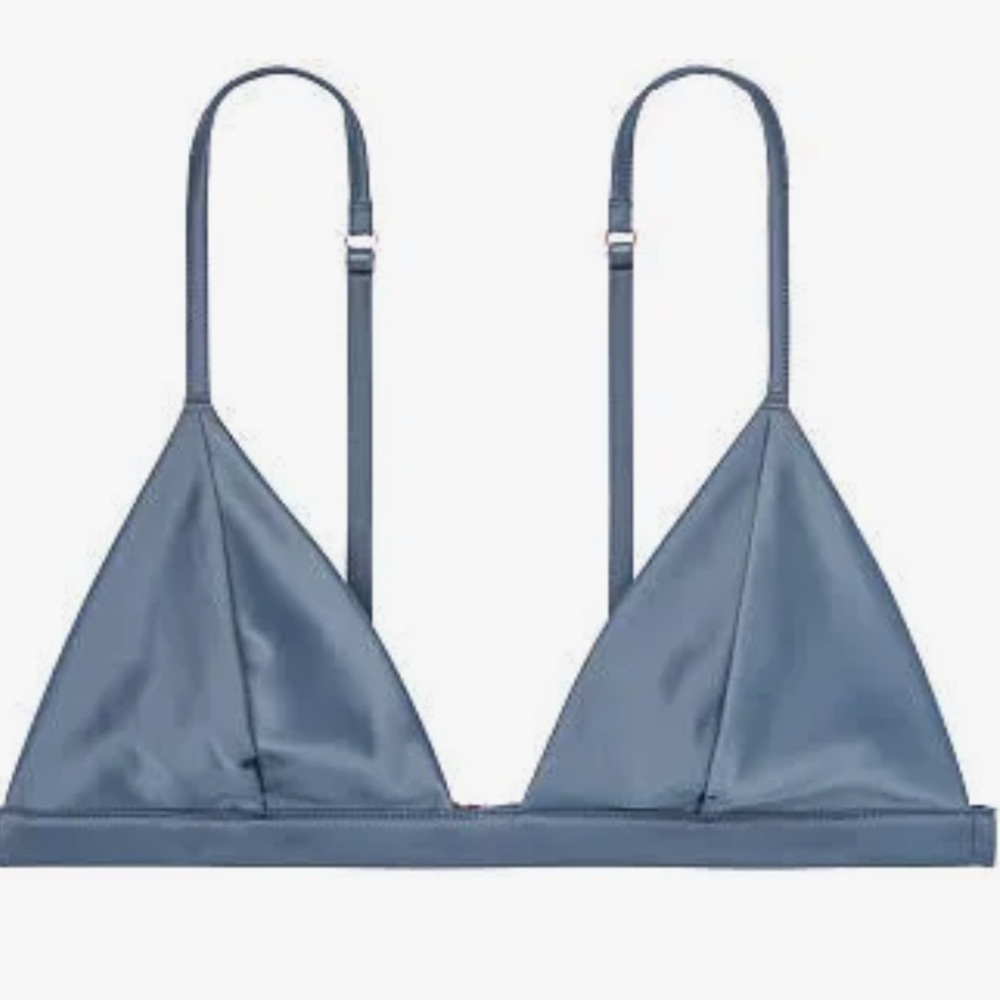 Victoria’s Secret Blue Satin Triangle Bralette
